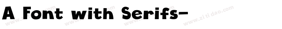 A Font with Serifs字体转换
